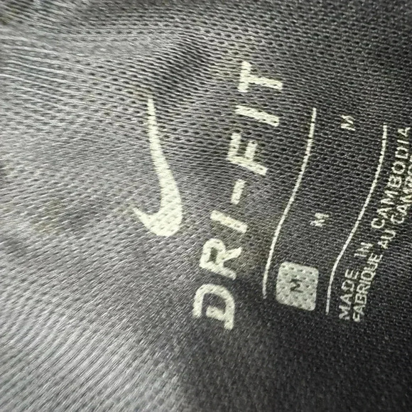 Nike men’s Dri fit shorts navy, lined, side & zip pockets sz medium - Picture 3 of 14